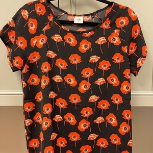 CABI red poppy Flanders Top #3251, S